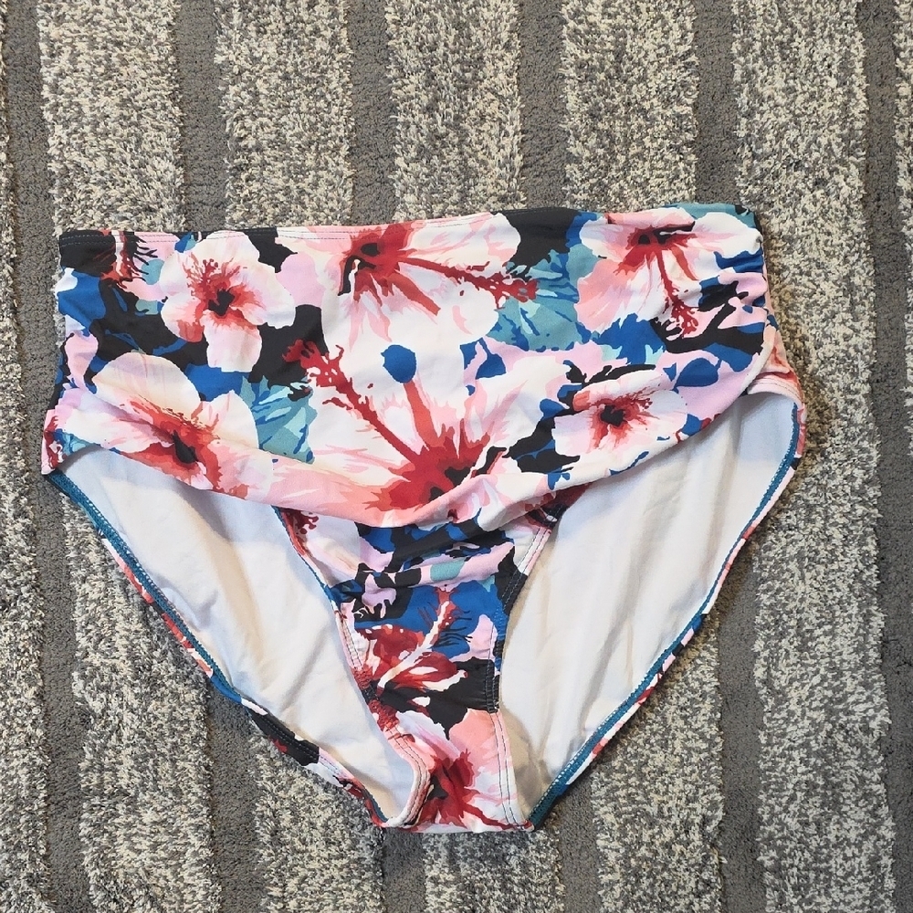 Floral High-Waisted Bikini Bottoms